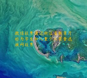 微信投票通过浙江省教育厅称为学生和儿童个人荣誉选拔网投票