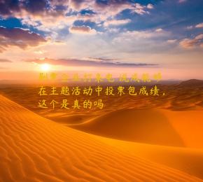 刷票企业打来电話说成能够在主题活动中投票包成绩，这个是真的吗