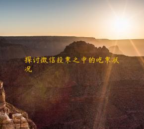 探讨微信投票之中的吃票状况