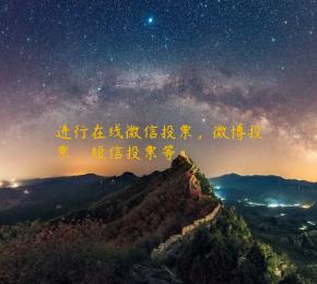 进行在线微信投票，微博投票，短信投票等