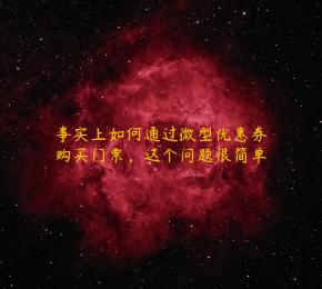 事实上如何通过微型优惠券购买门票，这个问题很简单