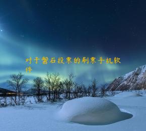 对于磐石投票的刷票手机软件